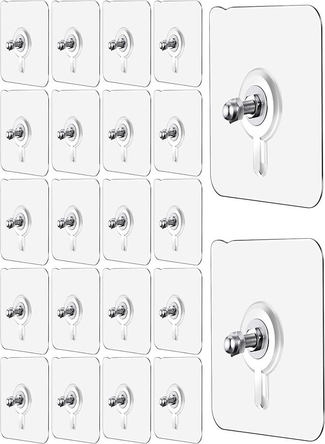 VYAKAT Wall Hooks - Adhesive Screw Hooks, No-Drill Waterproof Hanging Nails, Heavy-Duty Stickers for Wall Mounting in Kitchen, Bathroom, Bedroom & Living Room - Image 1